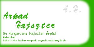 arpad hajszter business card